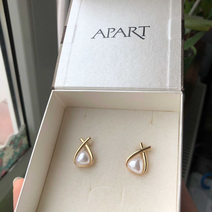 Cudowne kolczyki eleganckie perły stal nierdzewna prezent ślub wesele