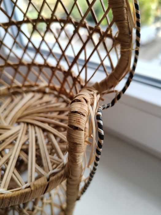 Rattanowy fotelik boho