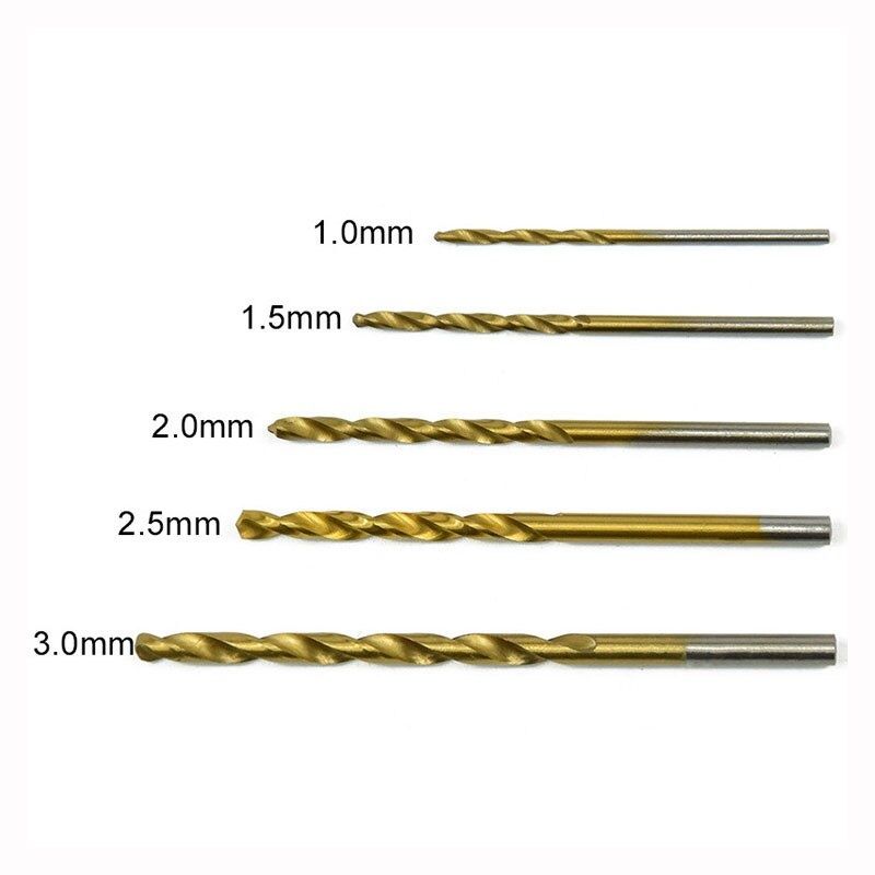 Wiertła tytanowe 50szt. 1.0, 1.5, 2.0, 3.0, 3.5mm do wszystkiego