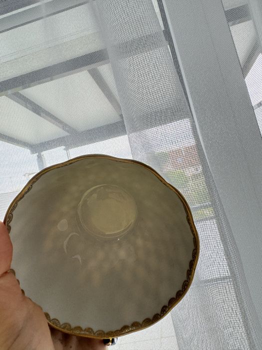 Duża filiżanka Lomonosov siatka Kobaltowa Rosyjska porcelana
