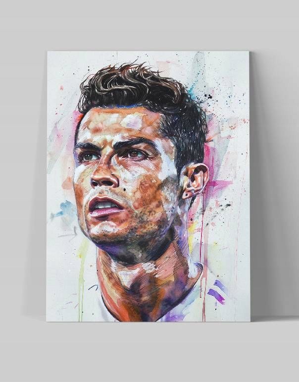 Obraz na płótnie Cristiano Ronaldo CR7 w nowoczesnym stylu 30x40