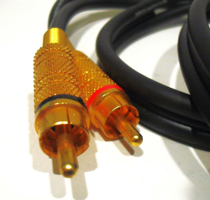 BANDRIDGE Vintage Cable Stereo Audio 1 x RCA to 1 x RCA GOLD - 50 cms