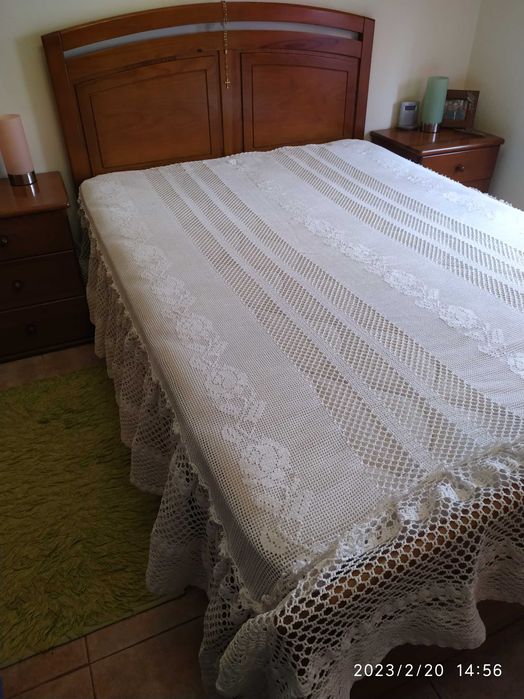 Colcha de renda branca