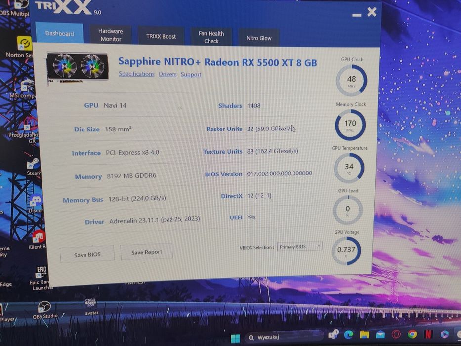 Komputer gamingowy I5/32GB/RX 5500