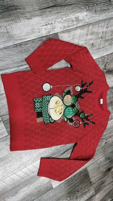 Дитячий новорічний светр F&F з оленем хлопцю дівчині