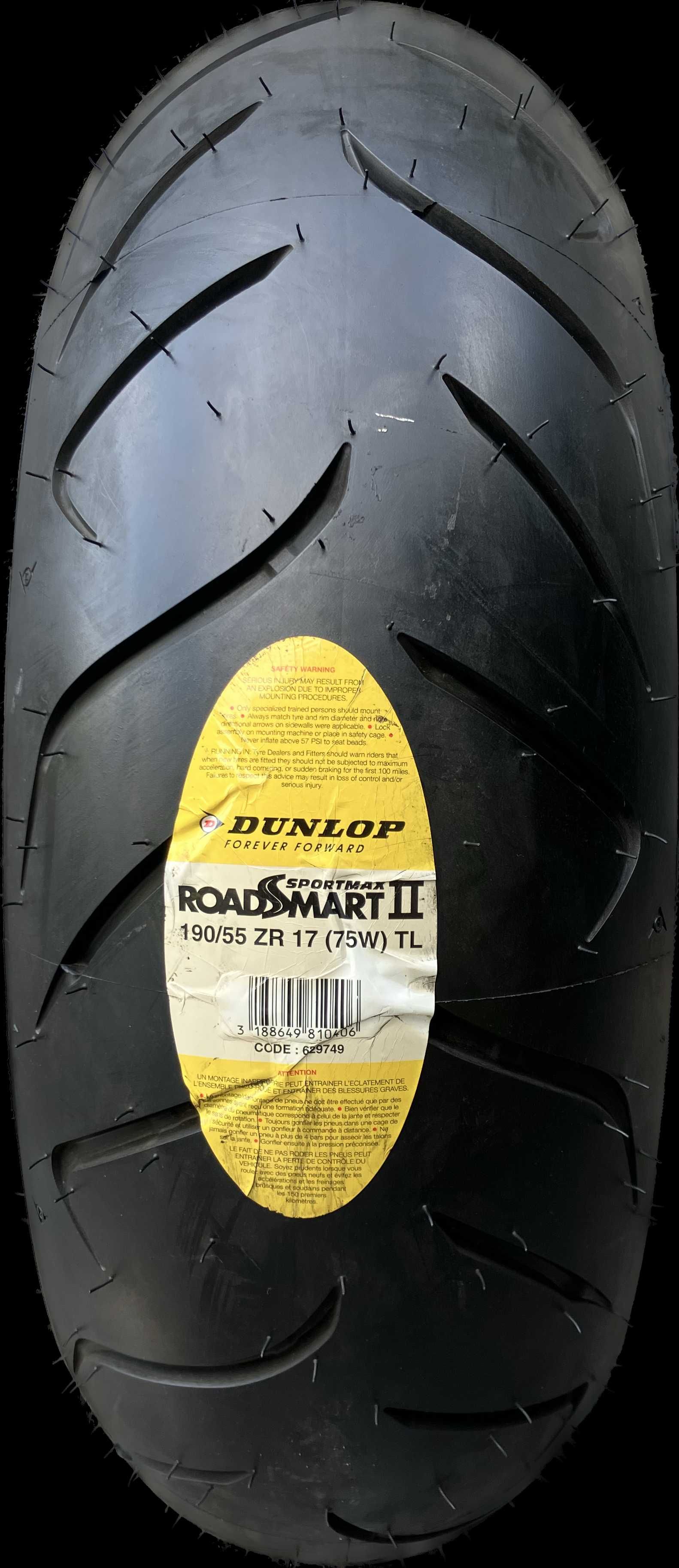 190/55ZR17 Dunlop Sportmax Roadsmart II  (75W) M/C TL 2018