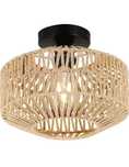YIKEGE LICHT Lampa wisząca w stylu vintage, boho, rattanowa, sufitowa