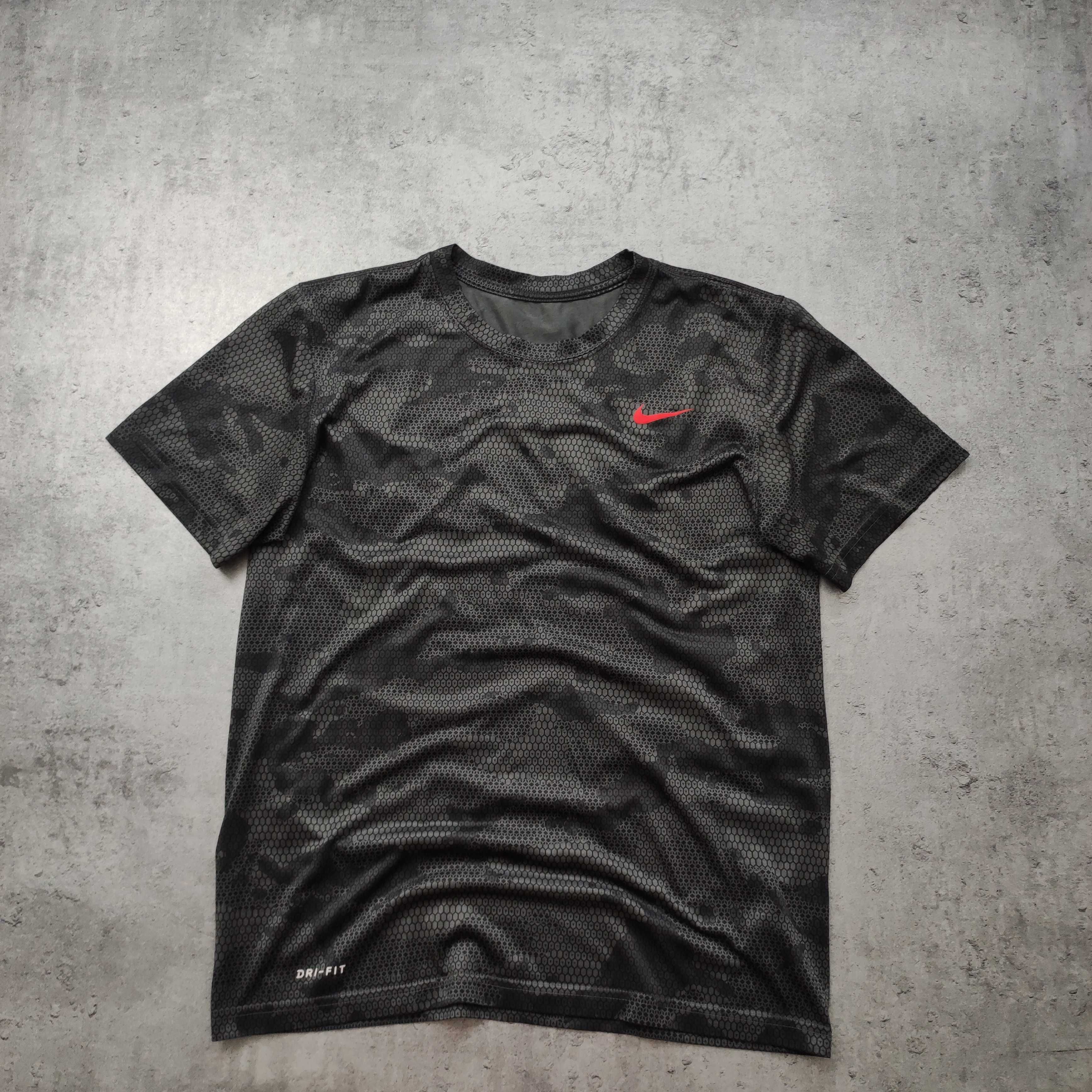 MĘSKA Koszulka Sportowa GYM Active Dri-Fit Camo Logo Nike Siłownia