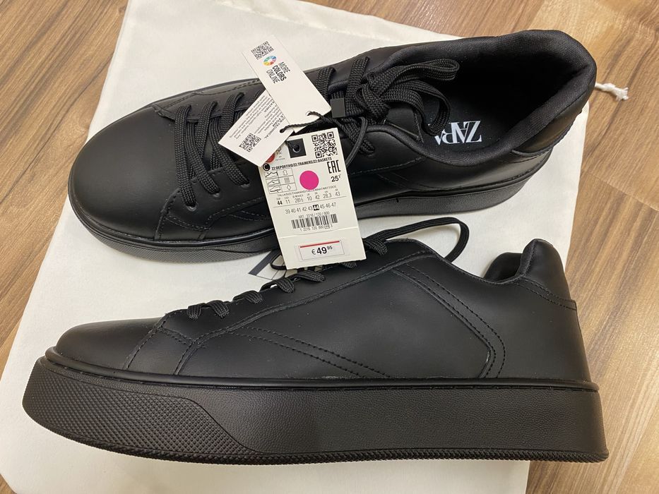 Мужские кроссовки Zara LEATHER SNEAKERS 44 р