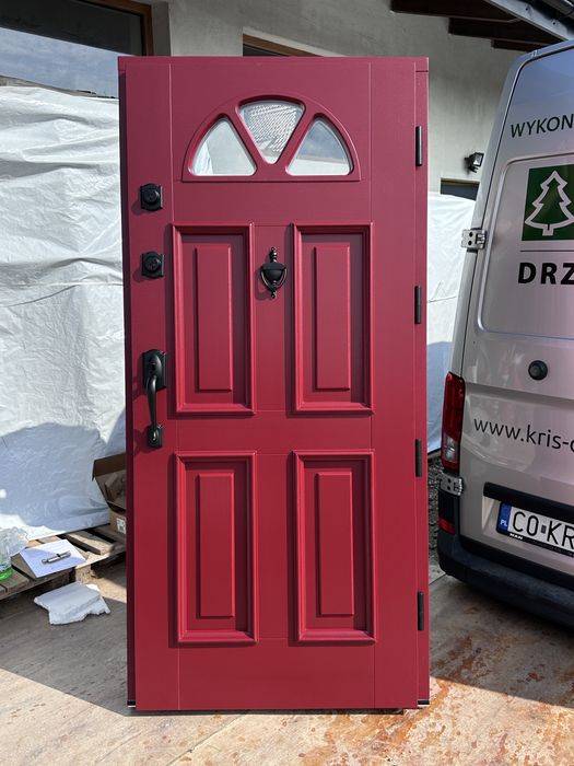 Drzwi zewnętrzne drewniane Z klamką SCHLAGE Amerykańskie Na wymiar