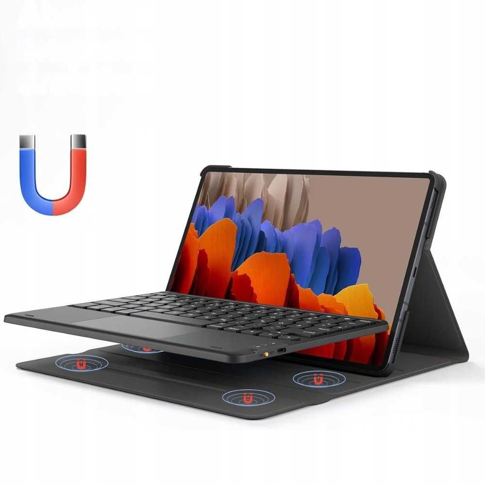 Etui Klawiatura QWERTZ z Touchpadem do Samsung Tab S8 i Tab S7 Czarna