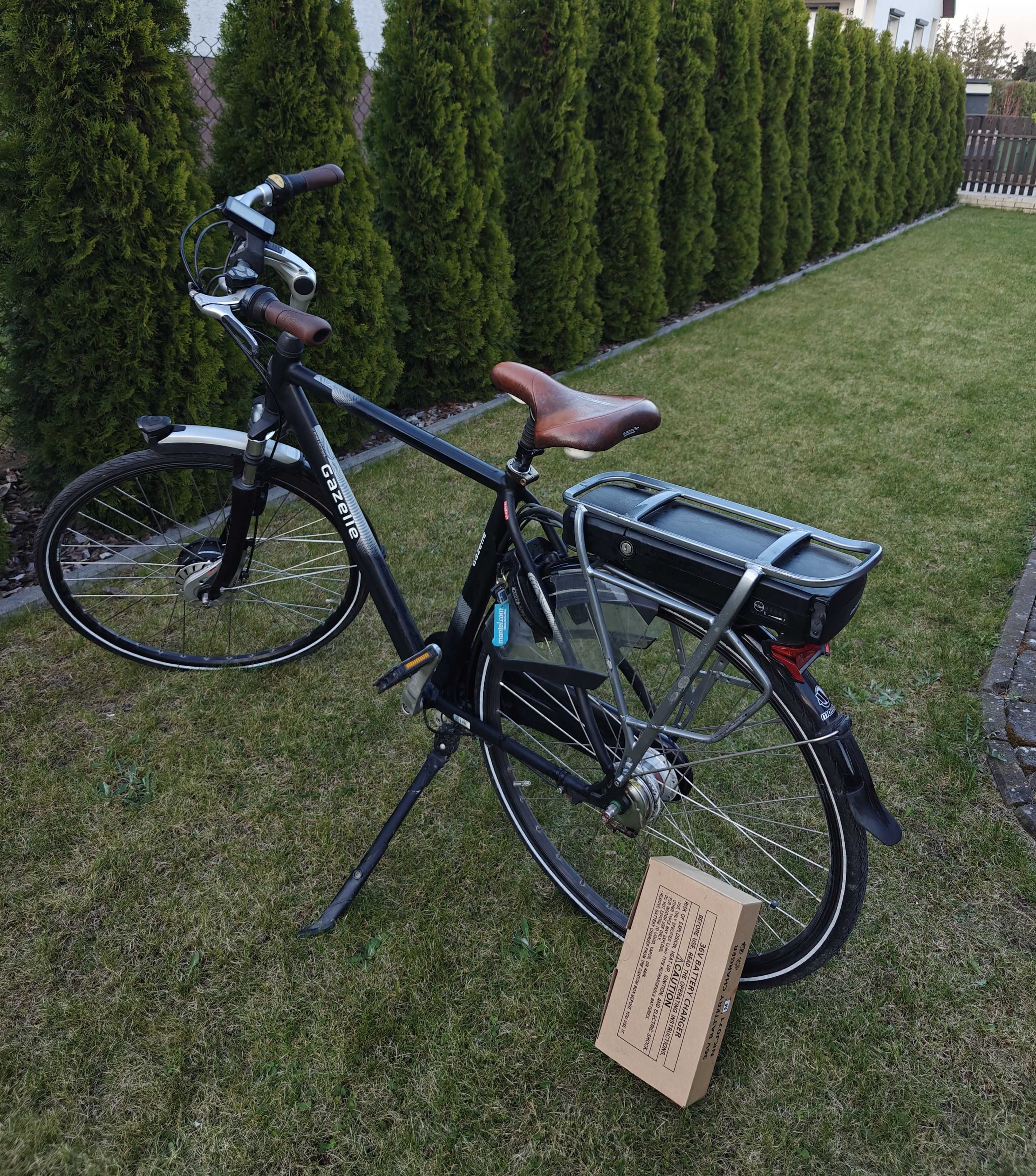 Rower elektryczny Gazelle orange C+, nowa ładowarka