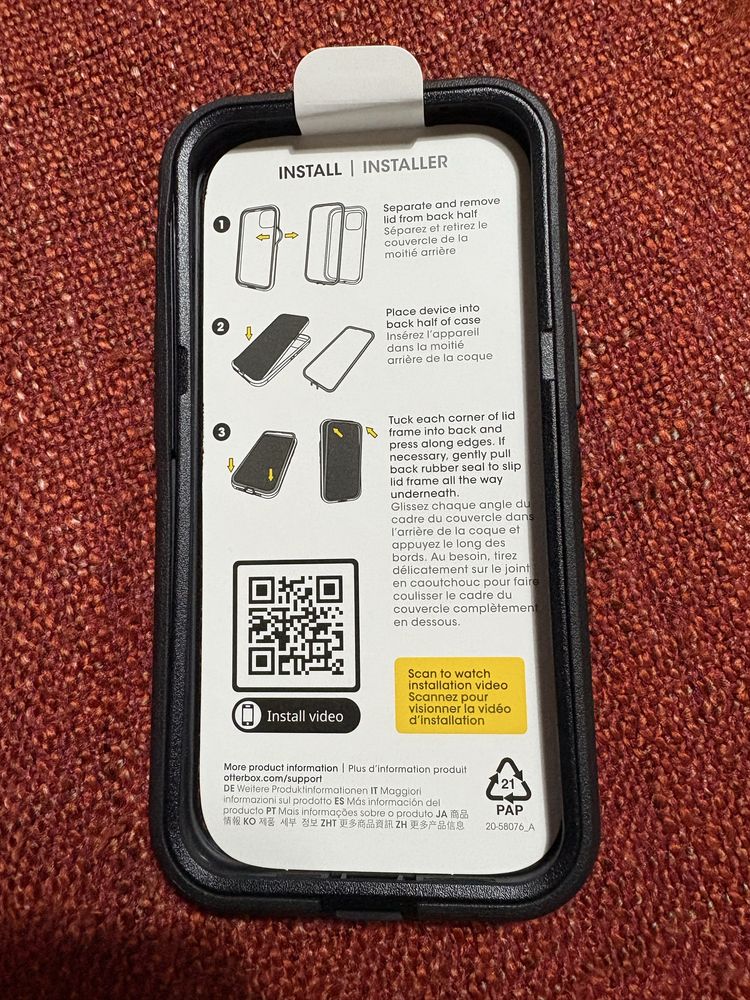 Capa iphone 16e, 15, 14, 13 otterbox defender xt magsafe