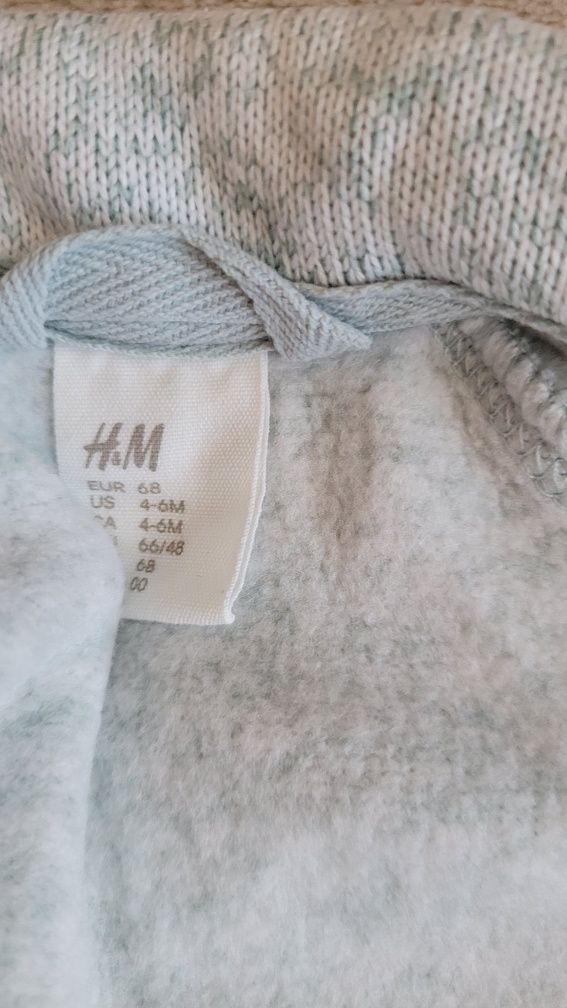 68 (4-6 mcy) bluza rozpinana chłopięca H&M janozielona seledynowa