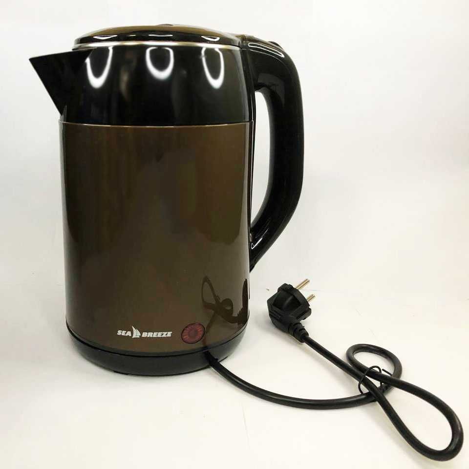 Електрочайник-термос металевий SeaBreeze SB-0201, стильний ел. чайник