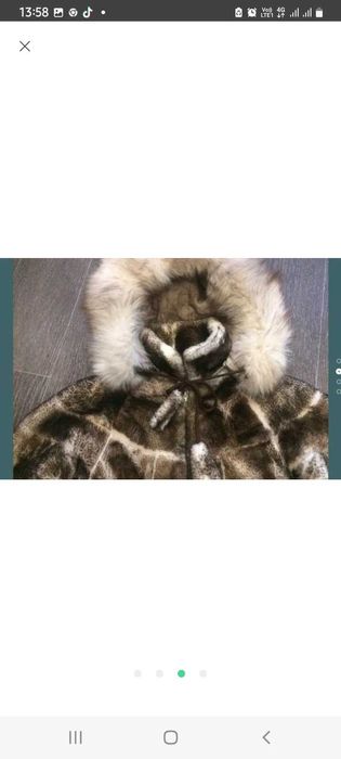 Шубка натуральная для девочки 8-10 лет