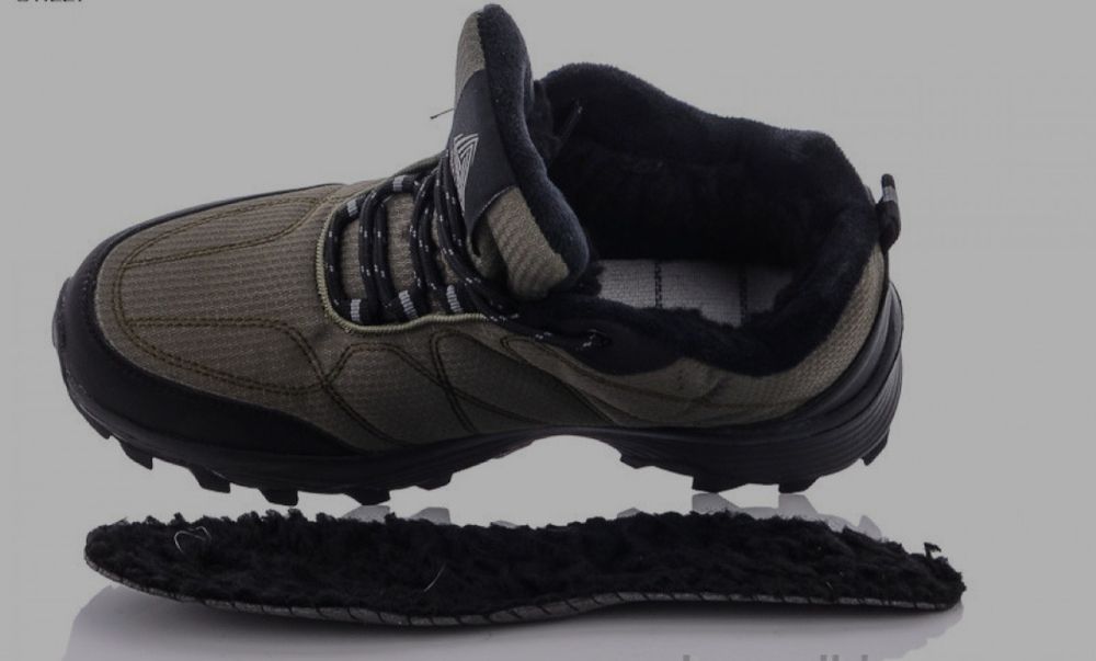 Кроссовки Waterproof олива зима мех р.41*42*43*44*45
