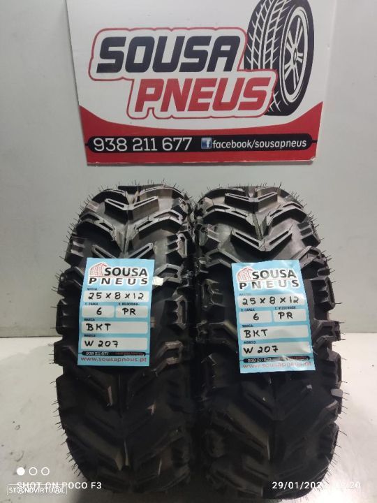 2 pneus novos moto 4  bkt 25-8r12 - oferta dos portes