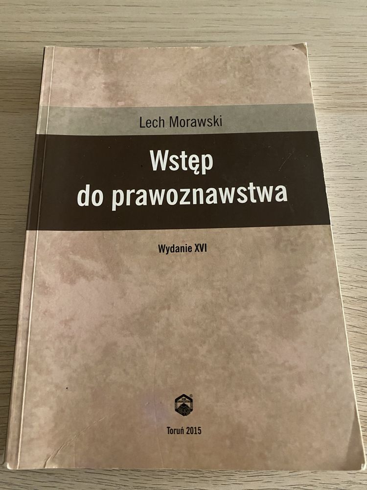 Wstęp do prawoznawstwa Lech Morawski