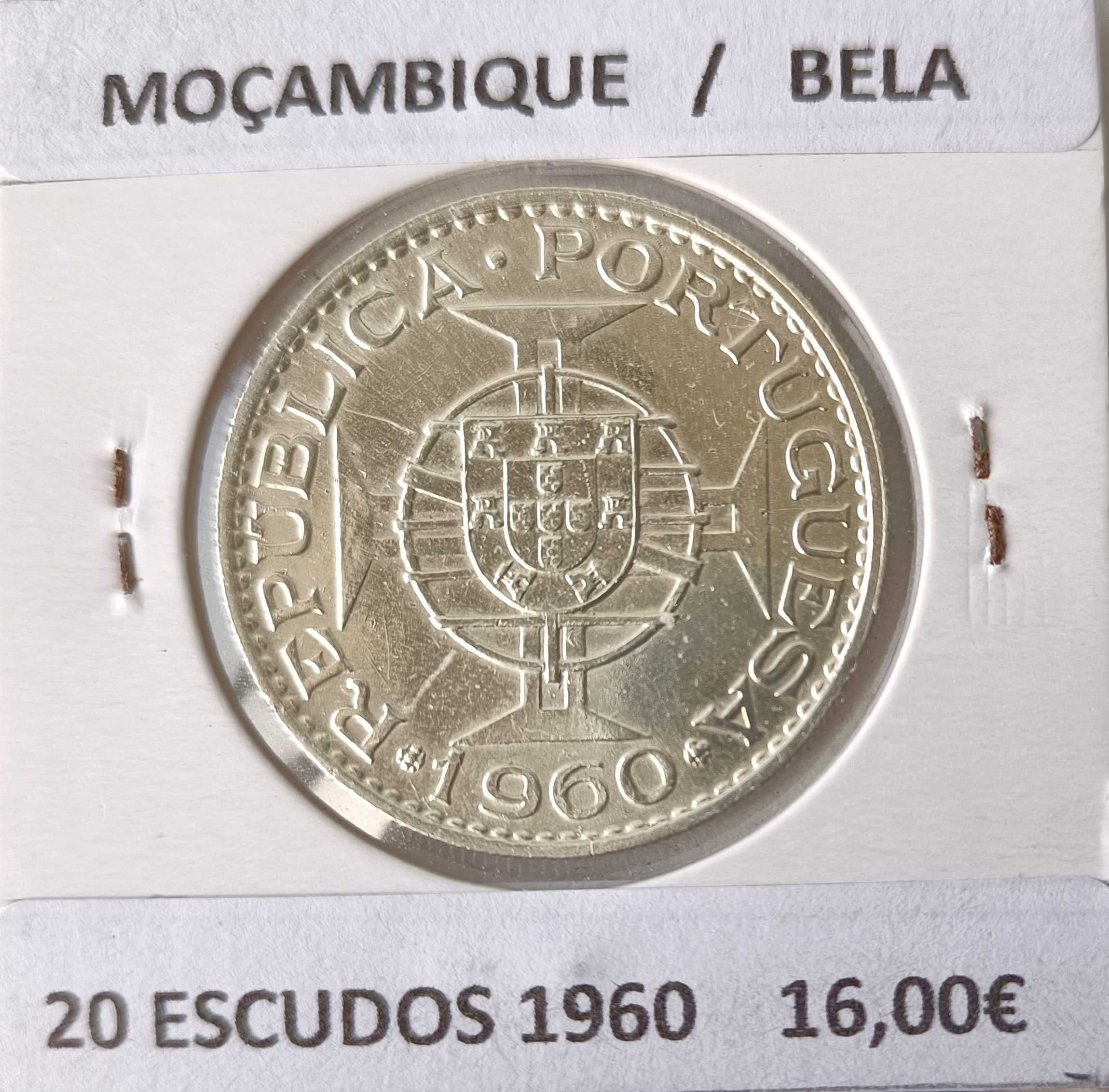 4 Moedas Portuguesas 20 Escudos da ex. Colónia Moçambique ( Prata )