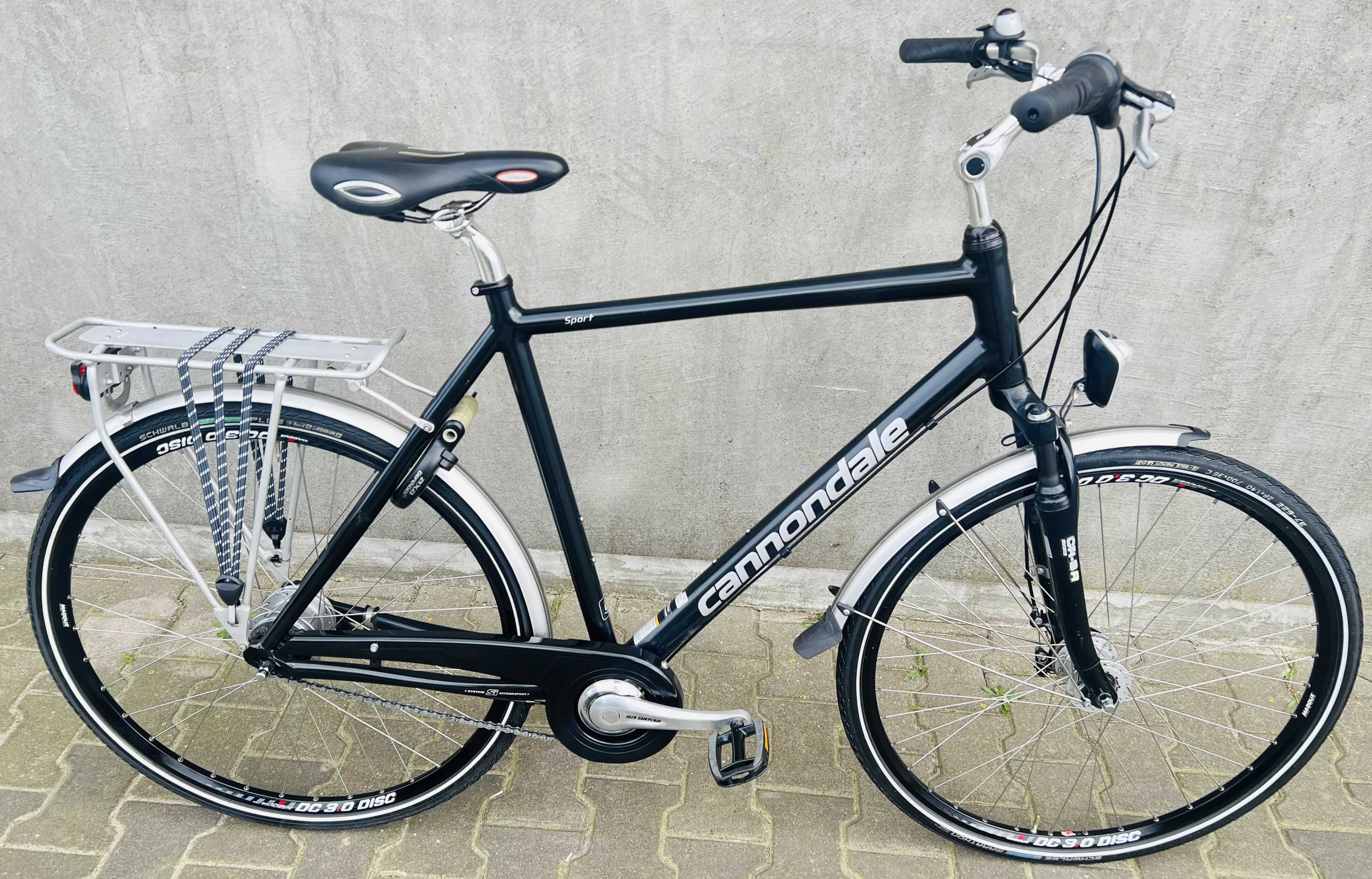 Rower CANNONDALE SPORT Męski Aluminiu 28" NEXUS 8 Prądnica Amortyzator