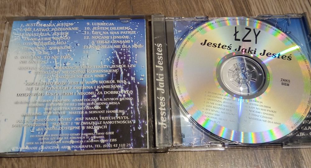 Płyta CD zespołu Łzy