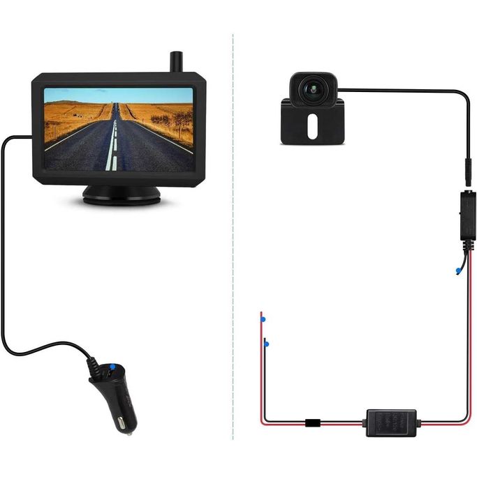 Bezprzewodowa Kamera Cofania AUTO-VOX W7, HD 5'', noktowizor IP69