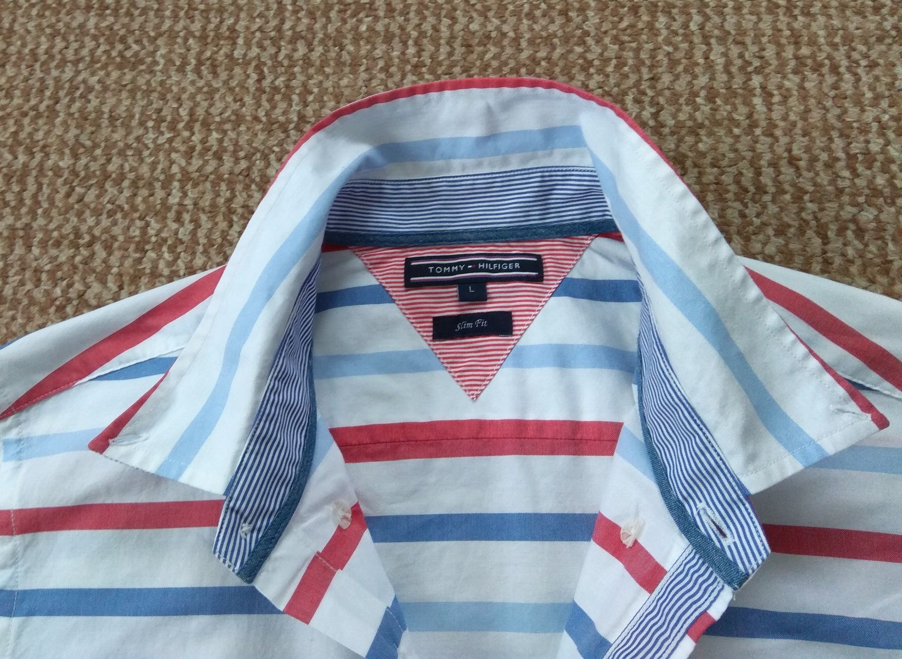 TOMMY HILFIGER рубашка slim fit оригинал L сорочка