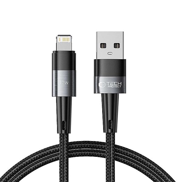 Kabel Tech-Protect UltraBoost Lightning / Lightning 12W 2.4A 1m - szar