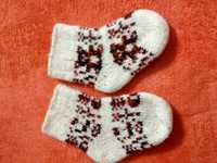 Вязаные пинетки для младенца ботиночки Вязаные детские носочки