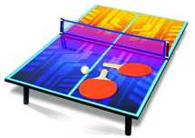 Mini stół do ping ponga stół ping pong zabawa zręcznościowa 100x50 cm