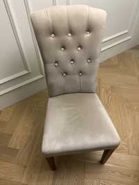 Krzesła x4 tapicerowane Agata meble beżowe