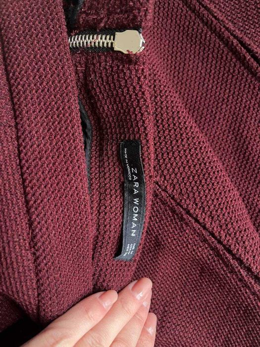 Жіноча спідничка  zara бордово/коричневого кольору