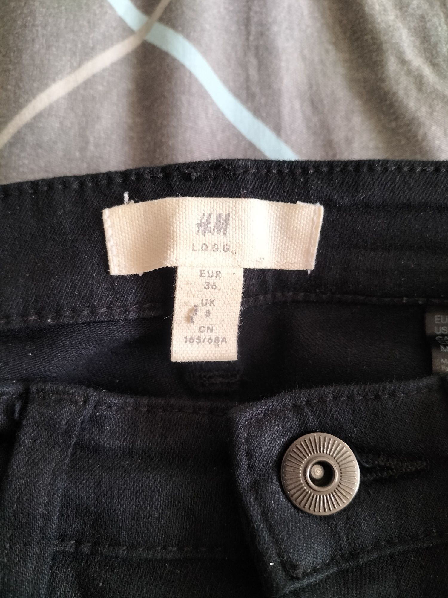 Czarne jeansy H&M S 36