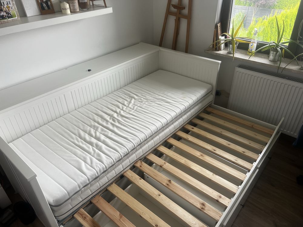 Łóżko IKEA HEMNES+ pojemnik na materac IKEA HEMNES