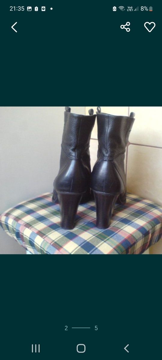 Clarks skórzane kozaki kozaczki rozm. 42 wkładka 27,5 cm botki