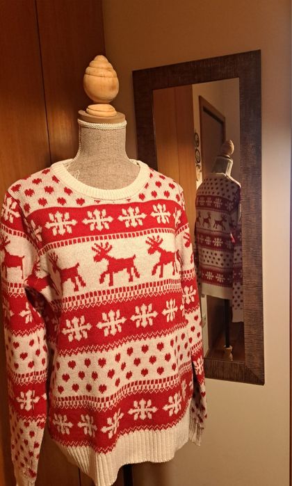 Camisola Malha com motivos de Natal-T.S/M Super Confortável