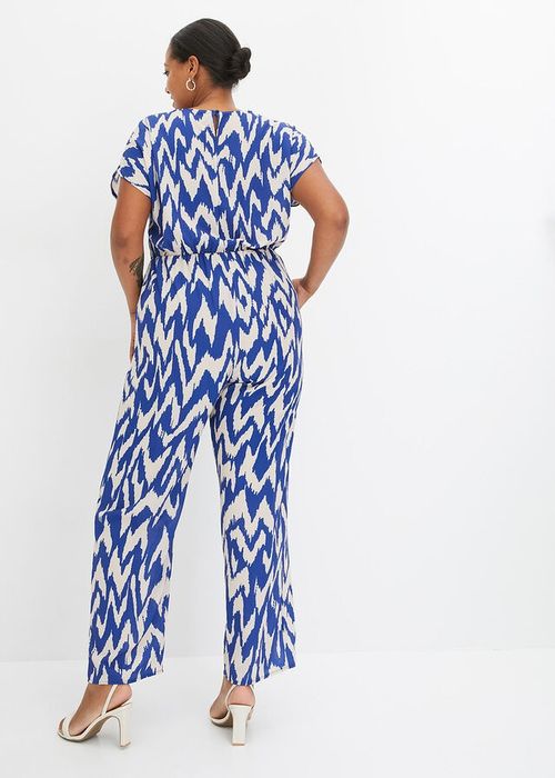 B.P.C kombinezon letni z nadrukiem beżowo-niebieski ^44