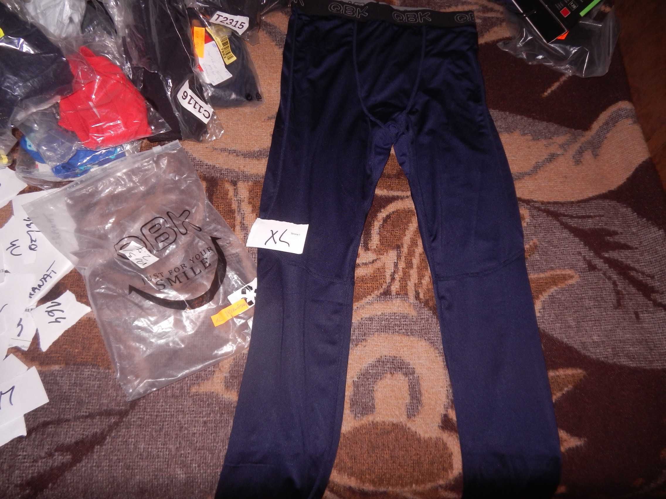 PROMOCJA->legginsy męskie rozm.XL granatowe