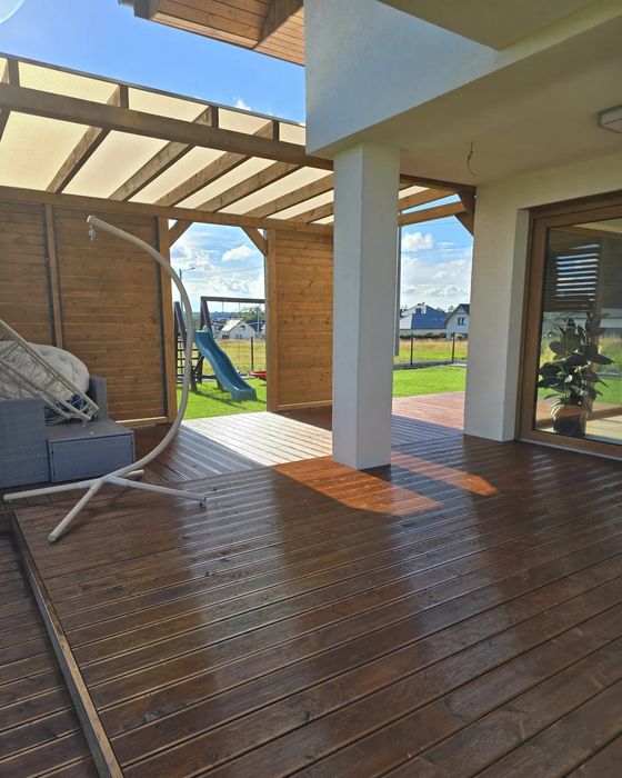 Wiata lub pergola • zadaszenie tarasu • poliwęglan • gont • blachodach