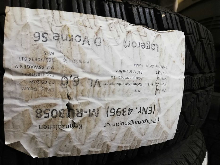 Koła zimowe  5x 100  opony 165  70  14