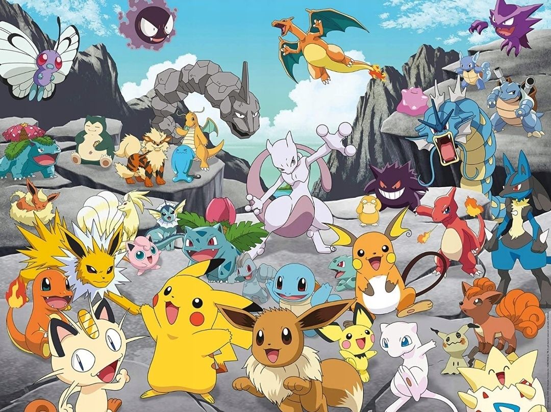 Puzzle pokemon 1500 wymiar 80x60