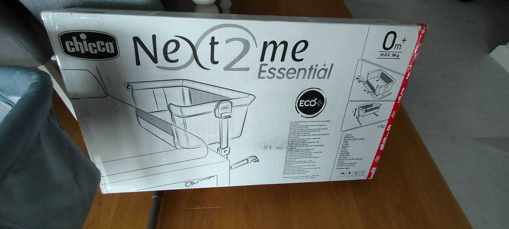 Chicco Next2me Essential, łóżeczko, Stone+2 prześcieradła