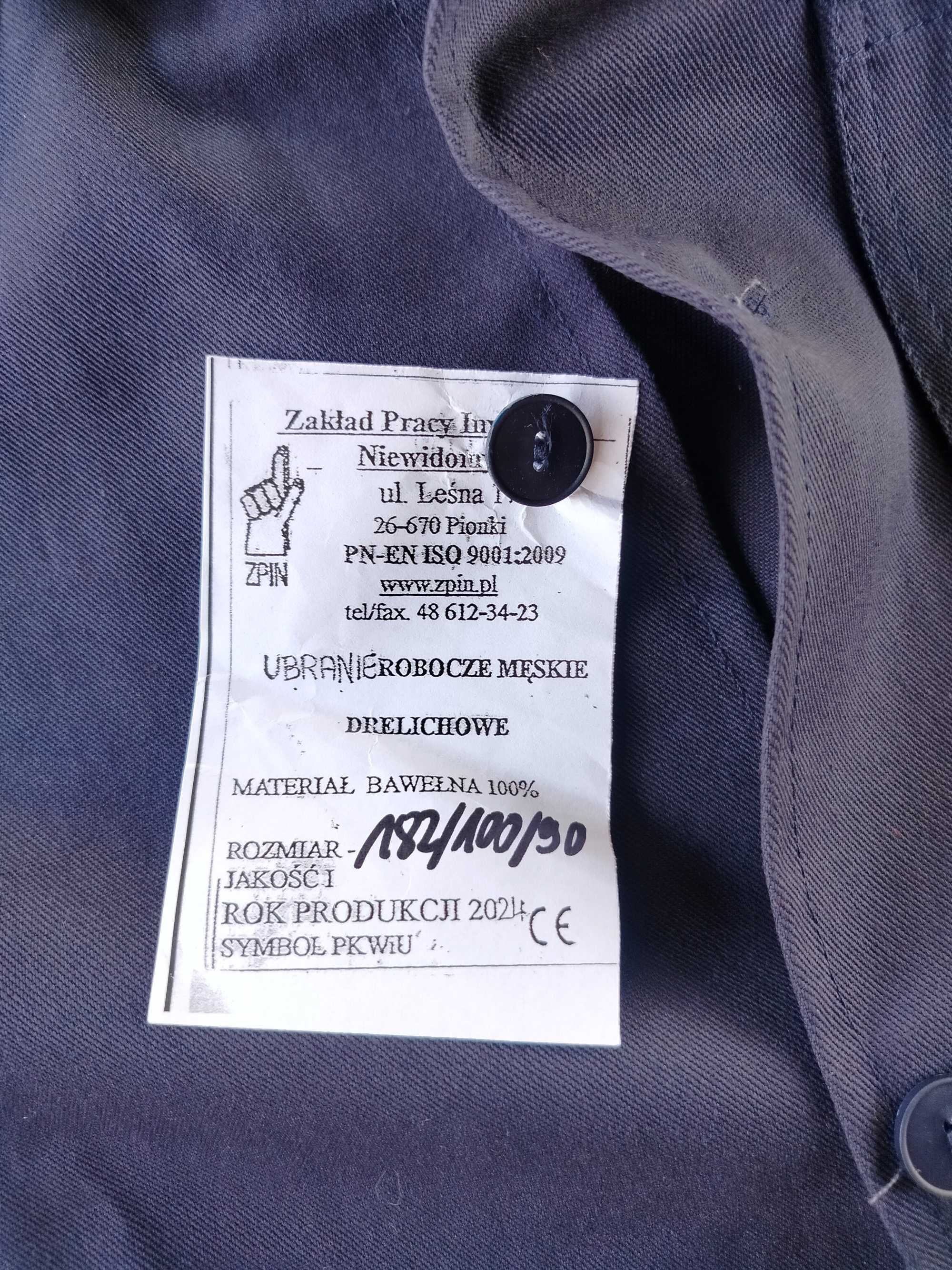 ubranie robocze spodnie + marynarka nowe 182/100/90 kilka rozmiarów