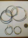 Conjunto de 5 Brincos Argolas