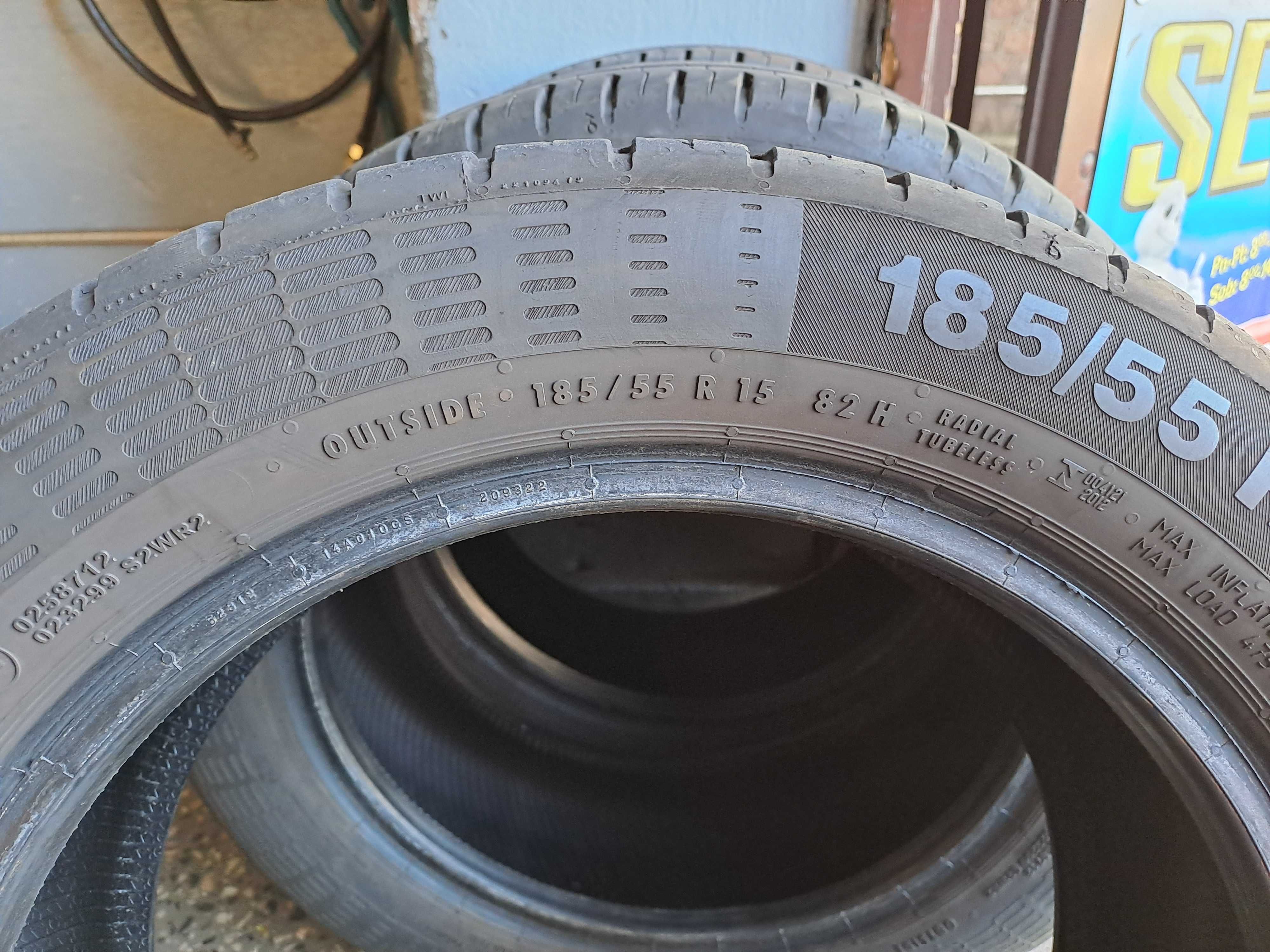 185/55r15 continental opony letnie uzywane sprzedam 2szt lub 4szt