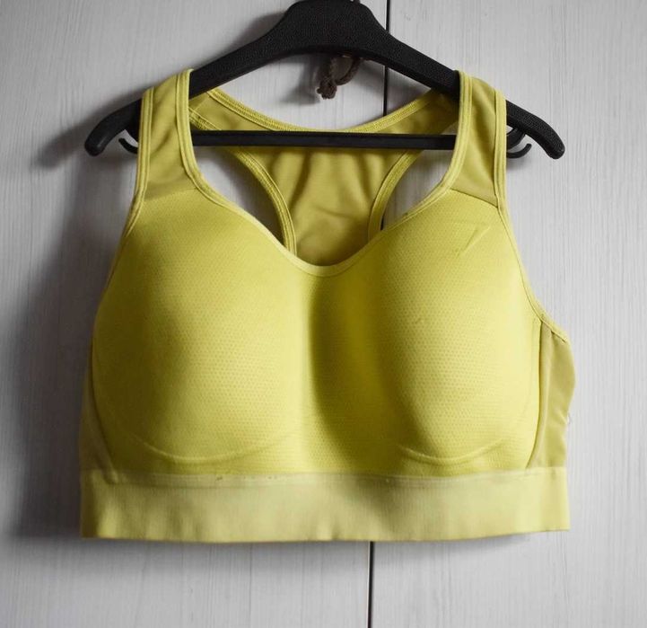 Bluzka koszulka 38 M top biustonosz stanik sportowy crop pianka