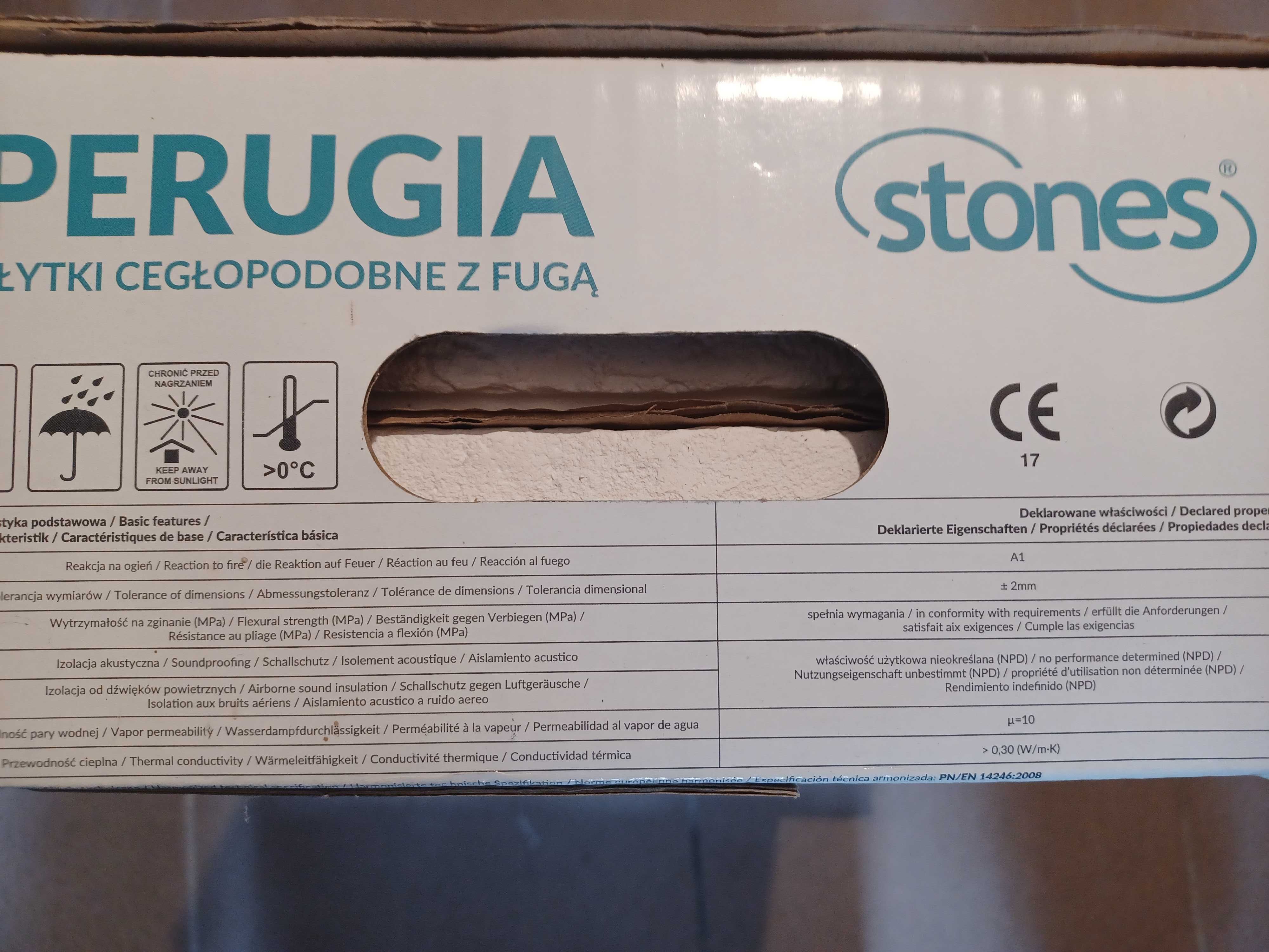 Płytki cegłopodobne z fugą PERUGIA