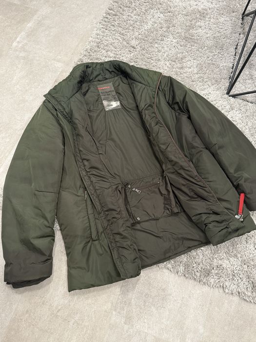 Куртка Prada Sport green nylon padding jacket