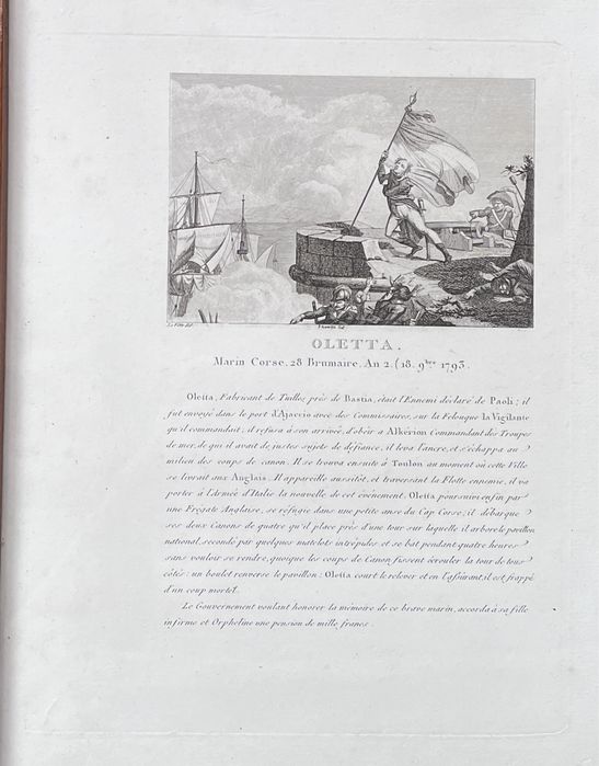 Akwaforta Napoleon, marynarz Oletta 1815r